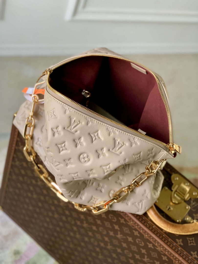 LV M12071 Louis Vuitton Coussin Hobo MM Bag Galet