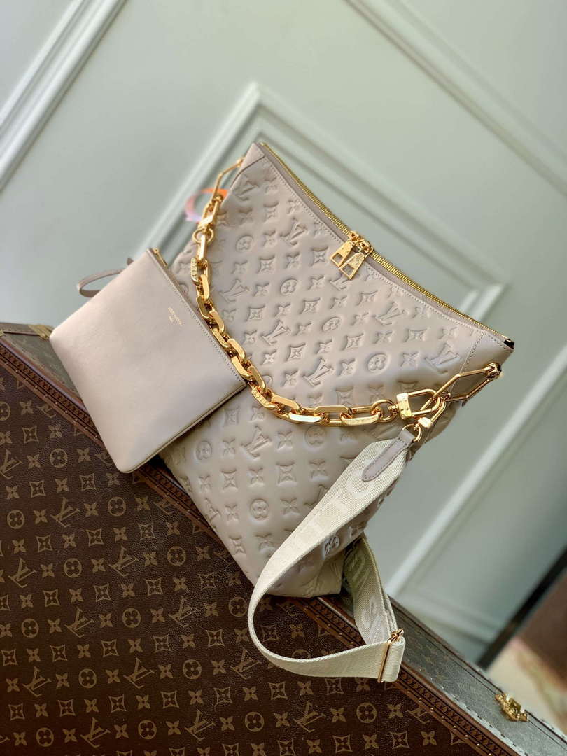 LV M12071 Louis Vuitton Coussin Hobo MM Bag Galet
