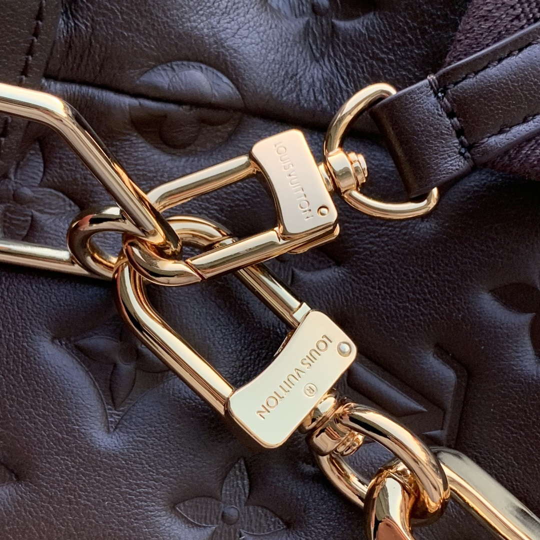 LV M12072 Louis Vuitton Coussin Hobo MM Bag Chocolat