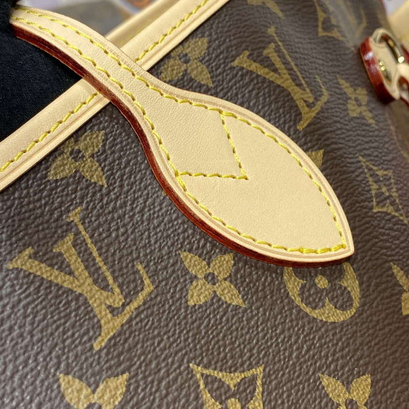 LV M12096 Louis Vuitton Reversible Neverfull Inside Out MM Handbag Red