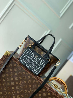 LV M12099 Louis Vuitton Reversible Neverfull Bandouliere  Inside Out BB Handbag Black - Default Title - View 1