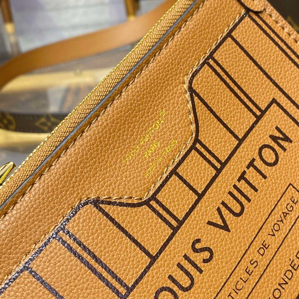 LV M12099 Louis Vuitton Reversible Neverfull Bandouliere  Inside Out BB Handbag Brown
