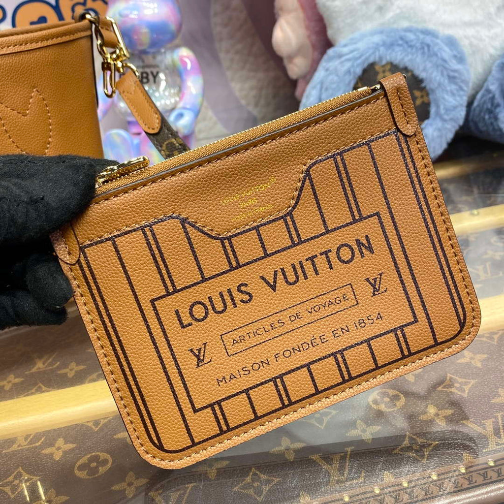 LV M12099 Louis Vuitton Reversible Neverfull Bandouliere  Inside Out BB Handbag Brown