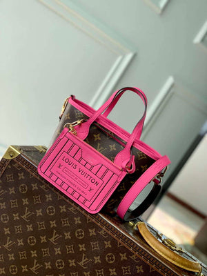 LV M12106 Louis Vuitton Neverfull Bandouliere  Inside Out BB Handbag Rose - Default Title - View 1