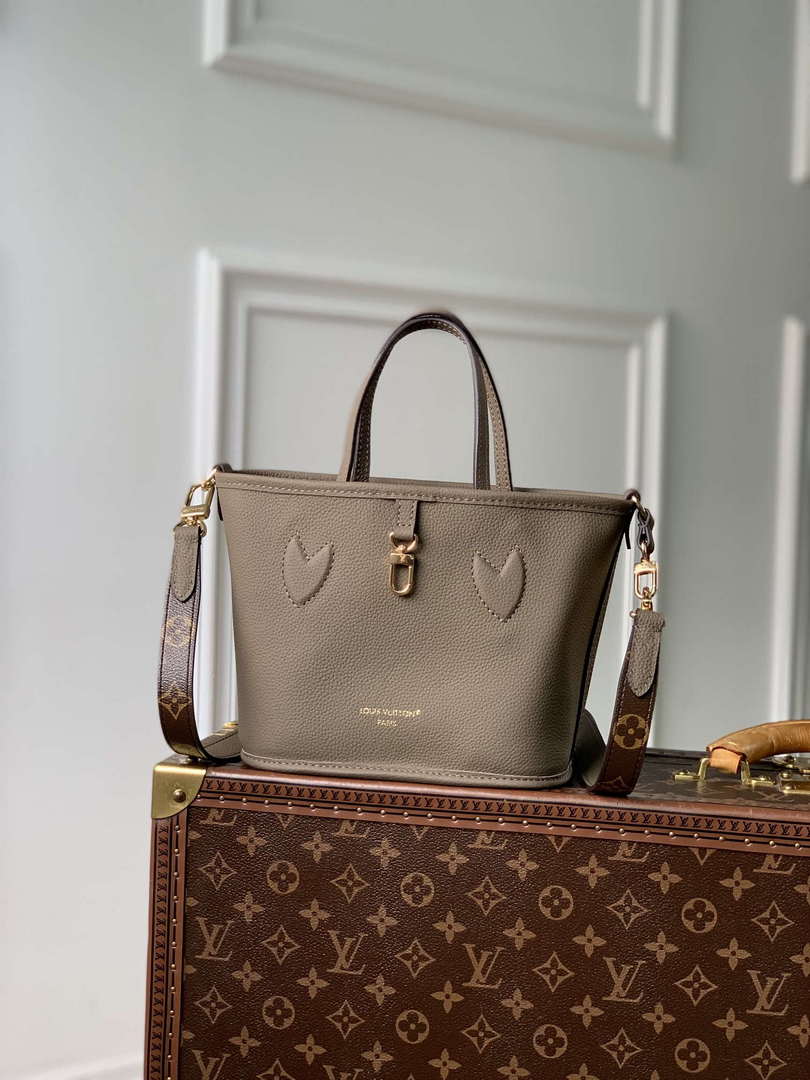 LV M12109 Louis Vuitton Neverfull Bandouliere  Inside Out BB Handbag Gray - Default Title - View 10