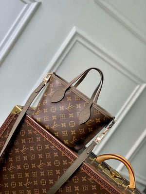 LV M12109 Louis Vuitton Neverfull Bandouliere  Inside Out BB Handbag Gray - Default Title - View 4