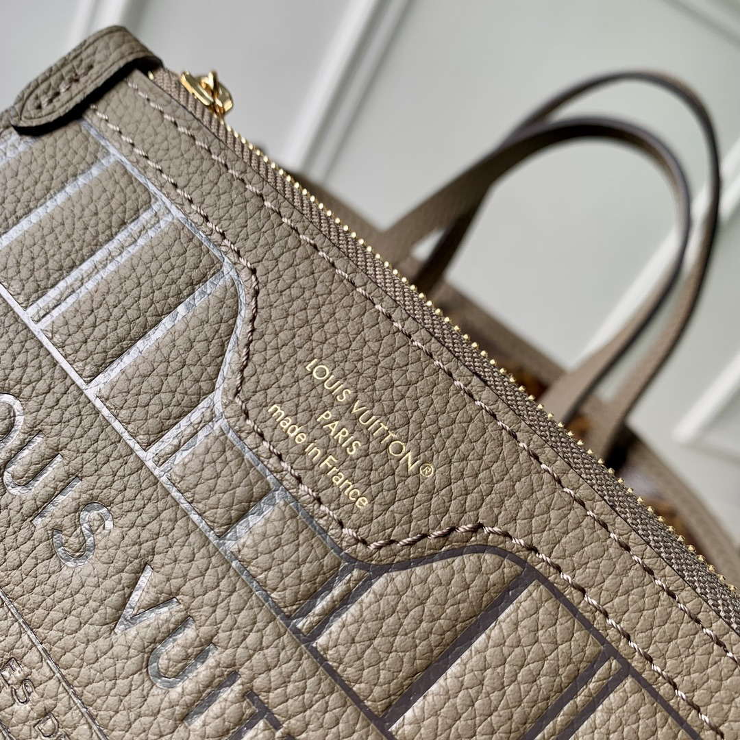 LV M12109 Louis Vuitton Neverfull Bandouliere  Inside Out BB Handbag Gray