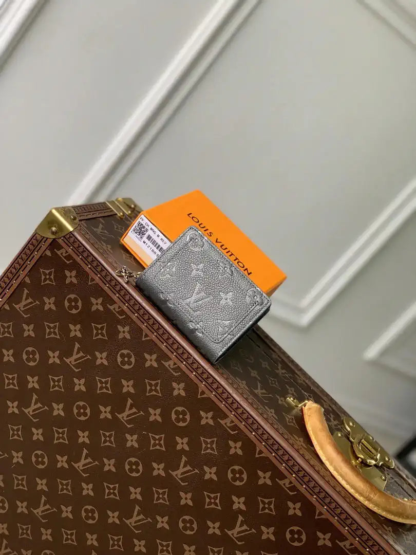 LV M12188 Louis Vuitton Cl¨¦a Wallet  Monogram Empreinte Pearl gray