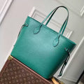 LV M12195 Louis Vuitton Neverfull MM Bag Epi Leather Green - Default Title - View 1