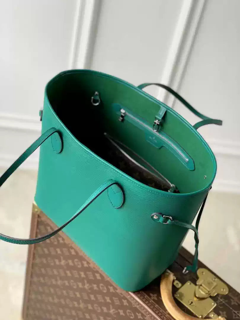 LV M12195 Louis Vuitton Neverfull MM Bag Epi Leather Green