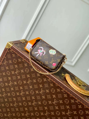 LV M12205 Louis Vuitton Mini Pochette Accessoires Candy Red - Default Title - View 2