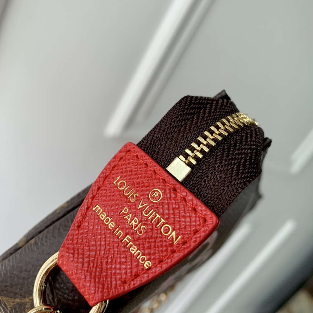 LV M12205 Louis Vuitton Mini Pochette Accessoires Candy Red
