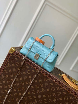 LV M12211 Louis Vuitton Nano Madeleine Bag Azur Frost - Default Title - View 1