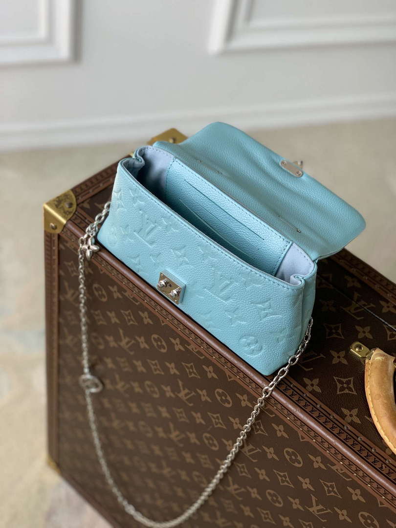 LV M12211 Louis Vuitton Nano Madeleine Bag Azur Frost