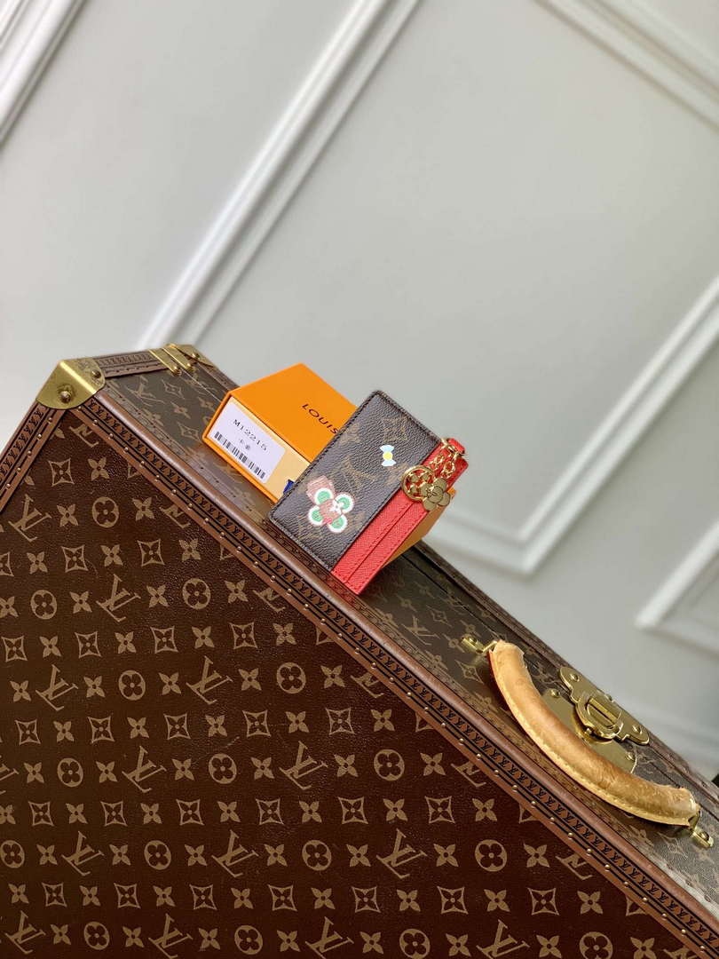 LV M12215 Louis Vuitton LV Charms Card Holder Candy Red