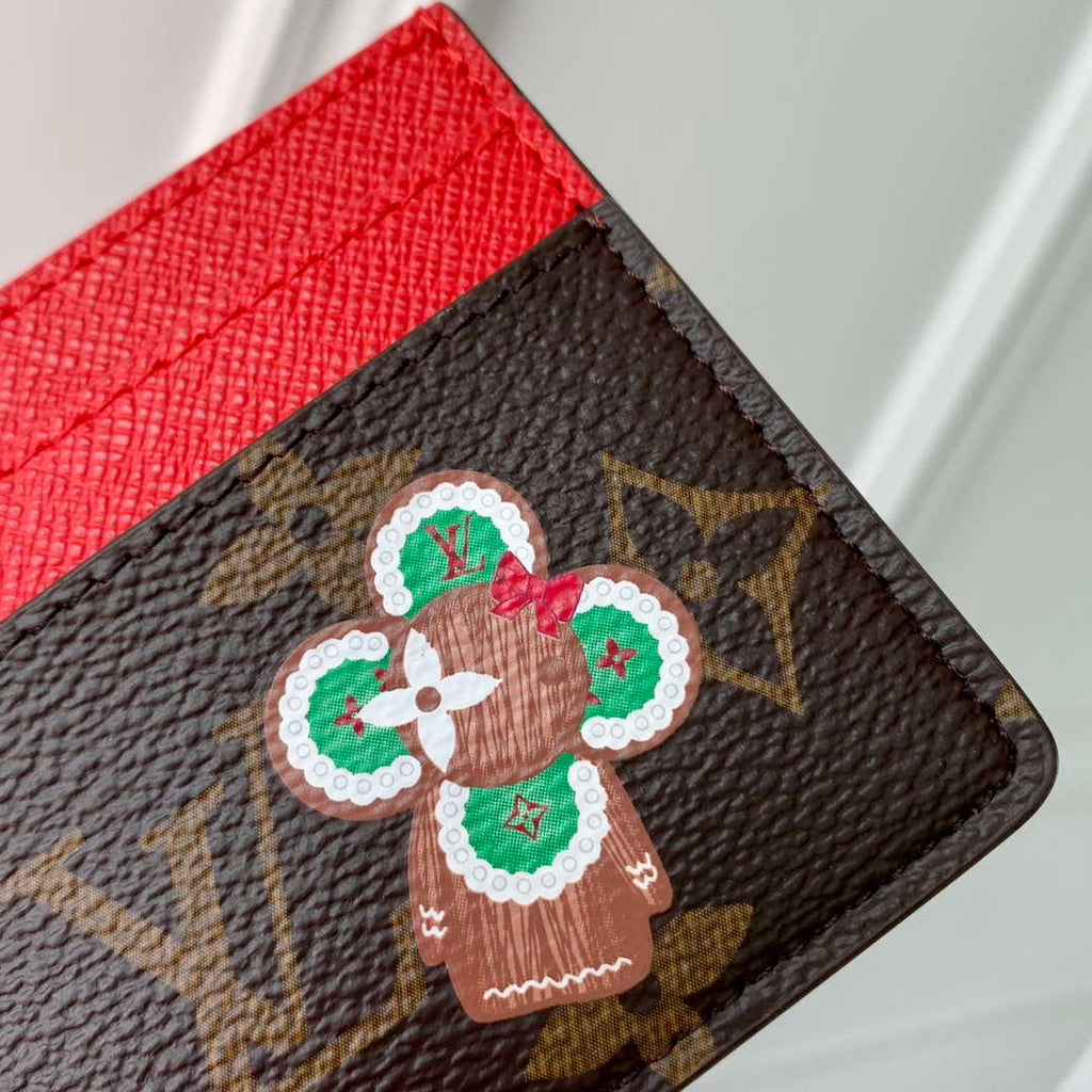 LV M12215 Louis Vuitton LV Charms Card Holder Candy Red