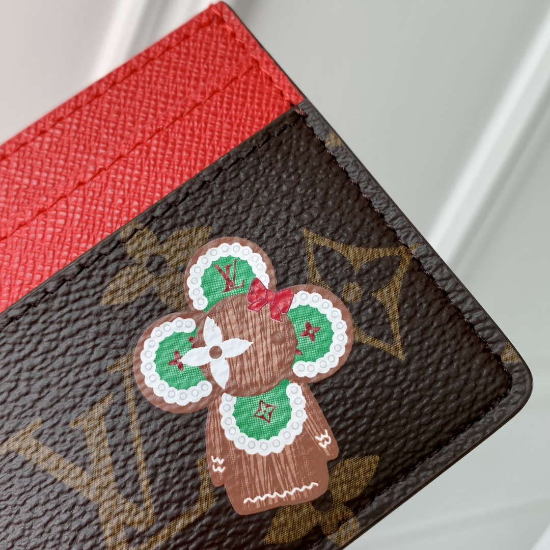 LV M12215 Louis Vuitton LV Charms Card Holder Candy Red