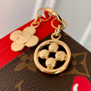 LV M12215 Louis Vuitton LV Charms Card Holder Candy Red - Default Title - View 7