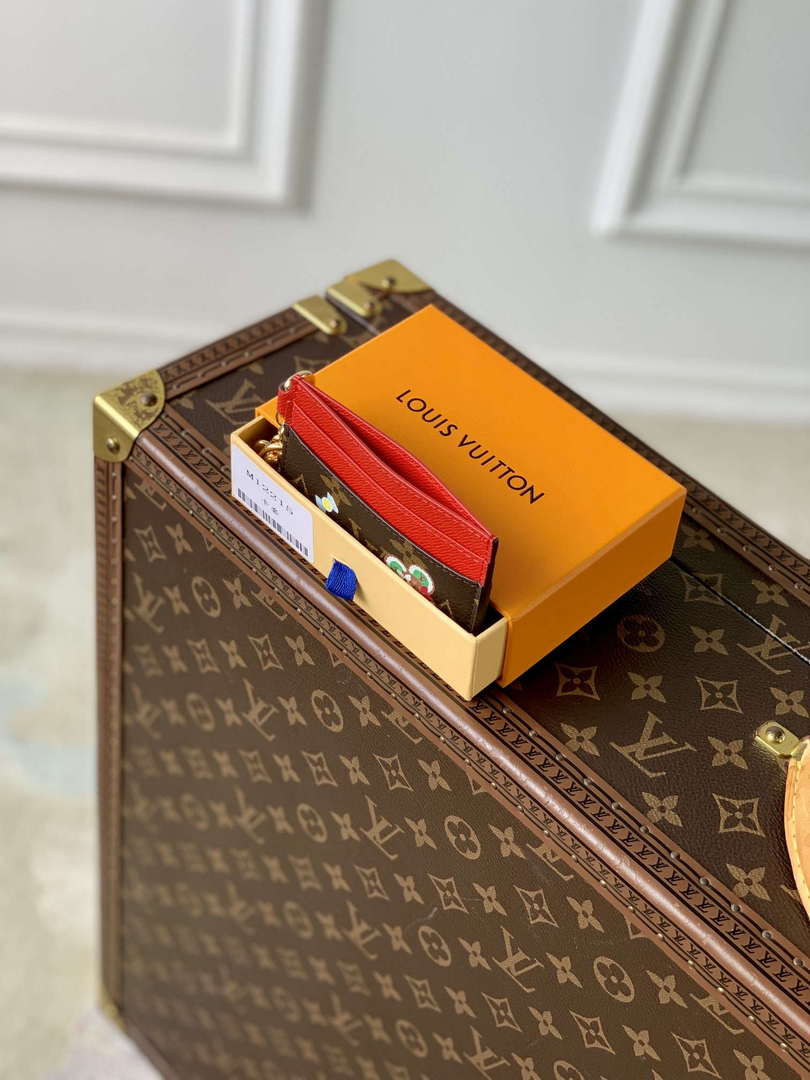 LV M12215 Louis Vuitton LV Charms Card Holder Candy Red