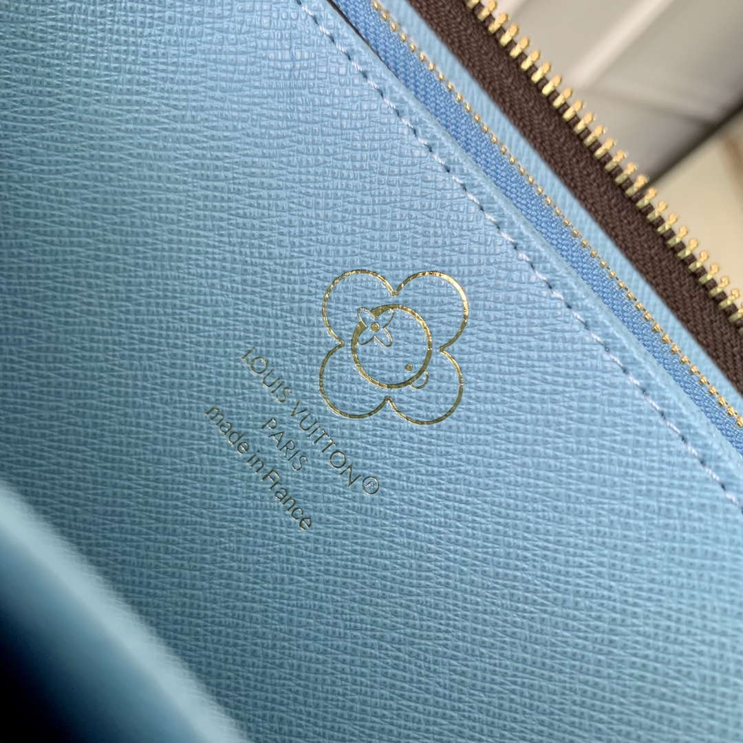 LV M12223 Louis Vuitton Zippy Wallet Azur Frost