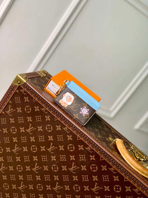 LV M12227 Louis Vuitton LV Charms Card Holder Azur Frost - Default Title - View 1