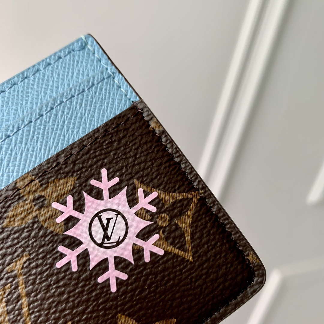 LV M12227 Louis Vuitton LV Charms Card Holder Azur Frost