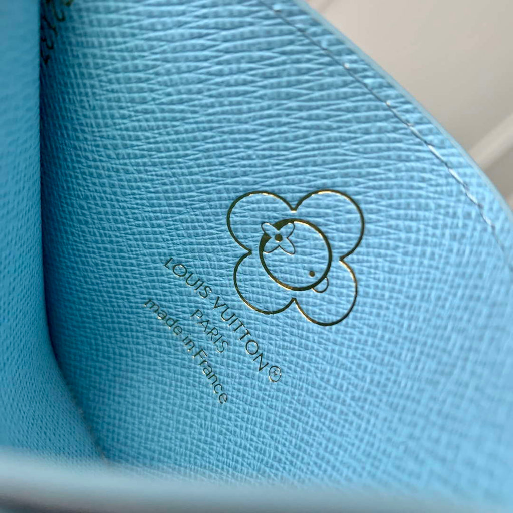LV M12227 Louis Vuitton LV Charms Card Holder Azur Frost