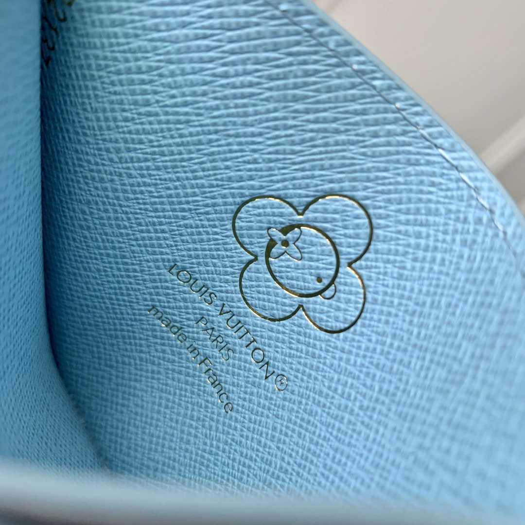 LV M12227 Louis Vuitton LV Charms Card Holder Azur Frost
