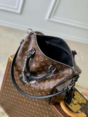 LV M12243 Louis Vuitton Speedy Soft 30 Dark Bag Monogram Black - Default Title - View 9