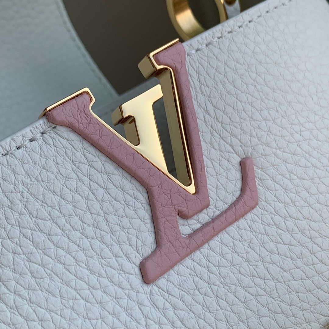 LV M12279 Louis Vuitton Capucines BB Bag Silver Sea
