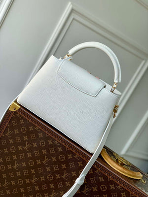 LV M12279 Louis Vuitton Capucines MM Handbag Silver Sea - Default Title - View 3