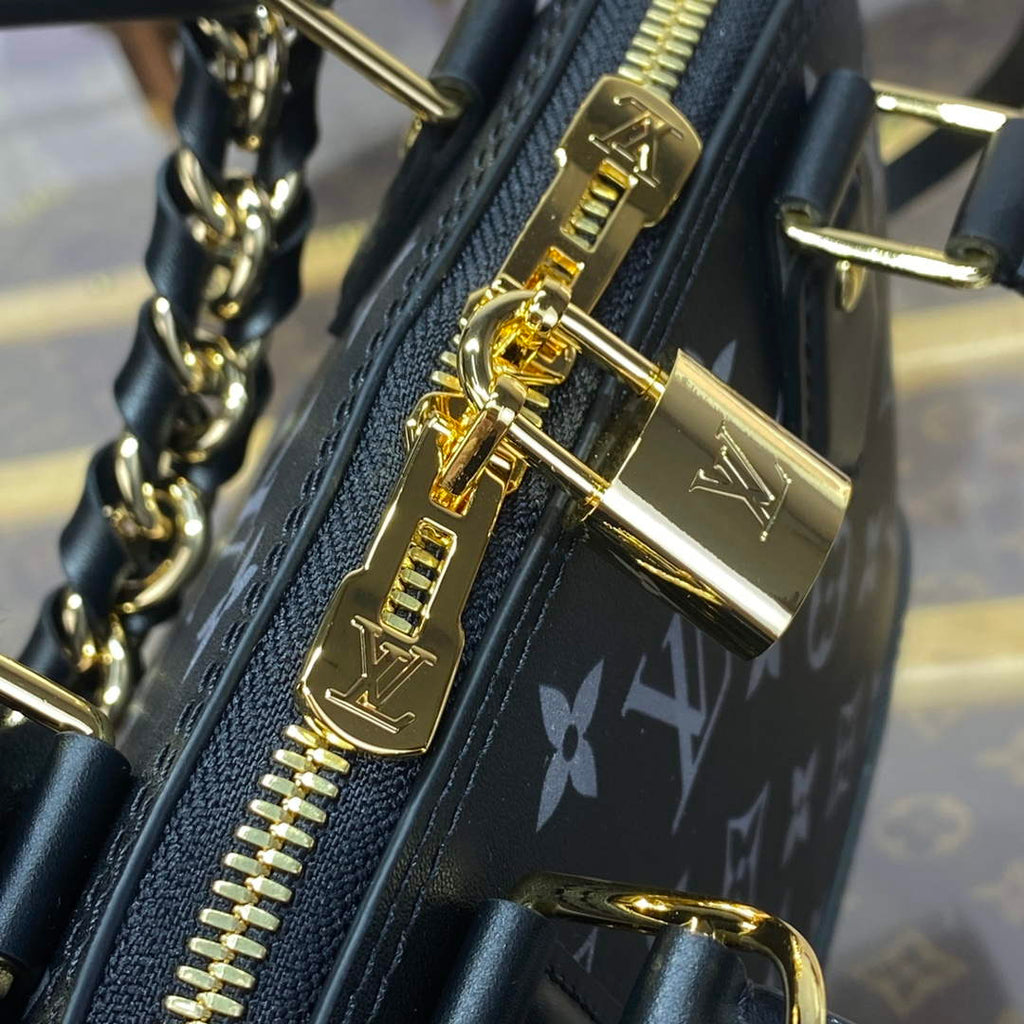 LV M12289 Louis Vuitton Alma BB Calfskin Leather Bag Black