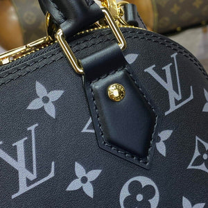 LV M12289 Louis Vuitton Alma BB Calfskin Leather Bag Black - Default Title - View 8
