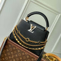 LV M12345 Louis Vuitton Capucines BB Bag Black - Default Title - View 1