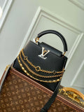 LV M12345 Louis Vuitton Capucines BB Bag Black