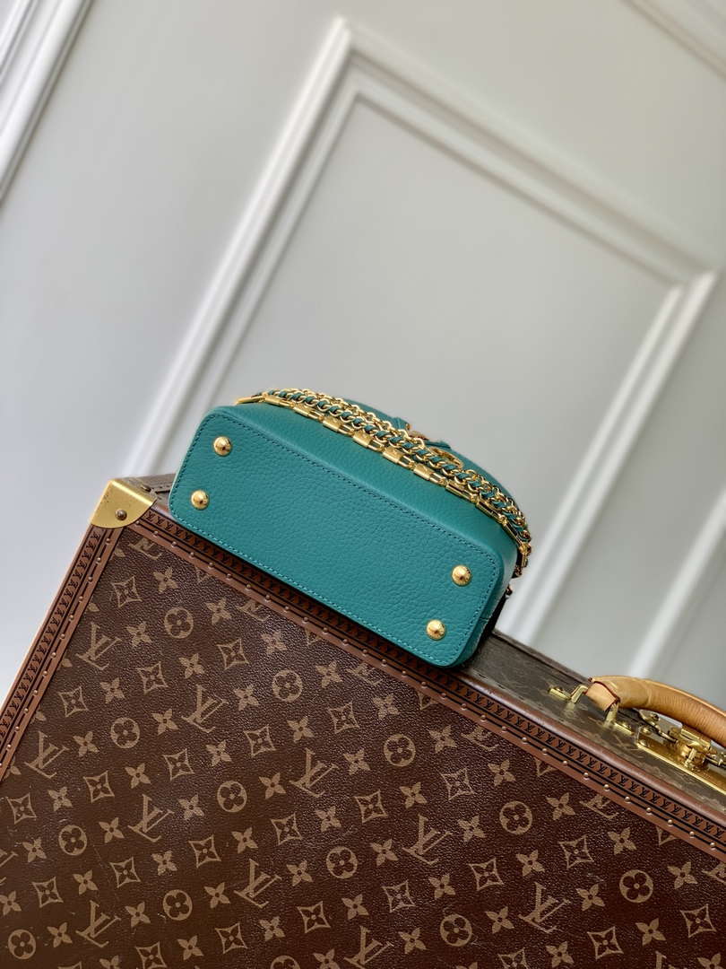 LV M12345 Louis Vuitton Capucines Mini Bag Green - Default Title - View 4
