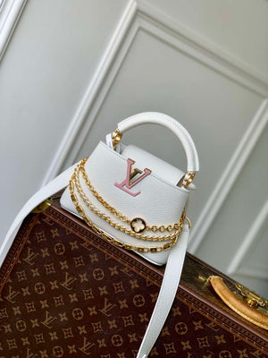 LV M12279 Louis Vuitton Capucines Mini Bag Silver Sea - Default Title - View 1