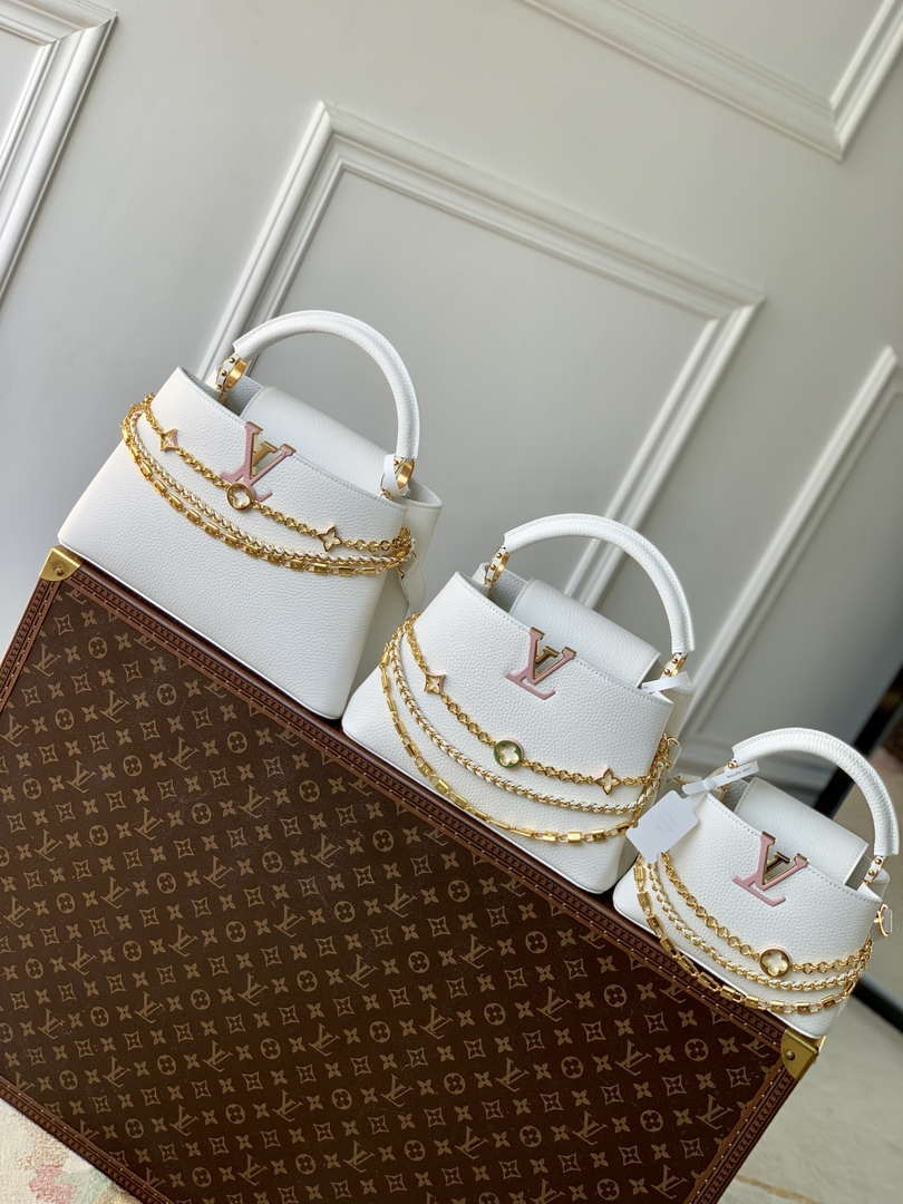 LV M12279 Louis Vuitton Capucines Mini Bag Silver Sea - Default Title - View 2