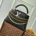 LV M12345 Louis Vuitton Capucines MM Handbag Black - Default Title - View 1