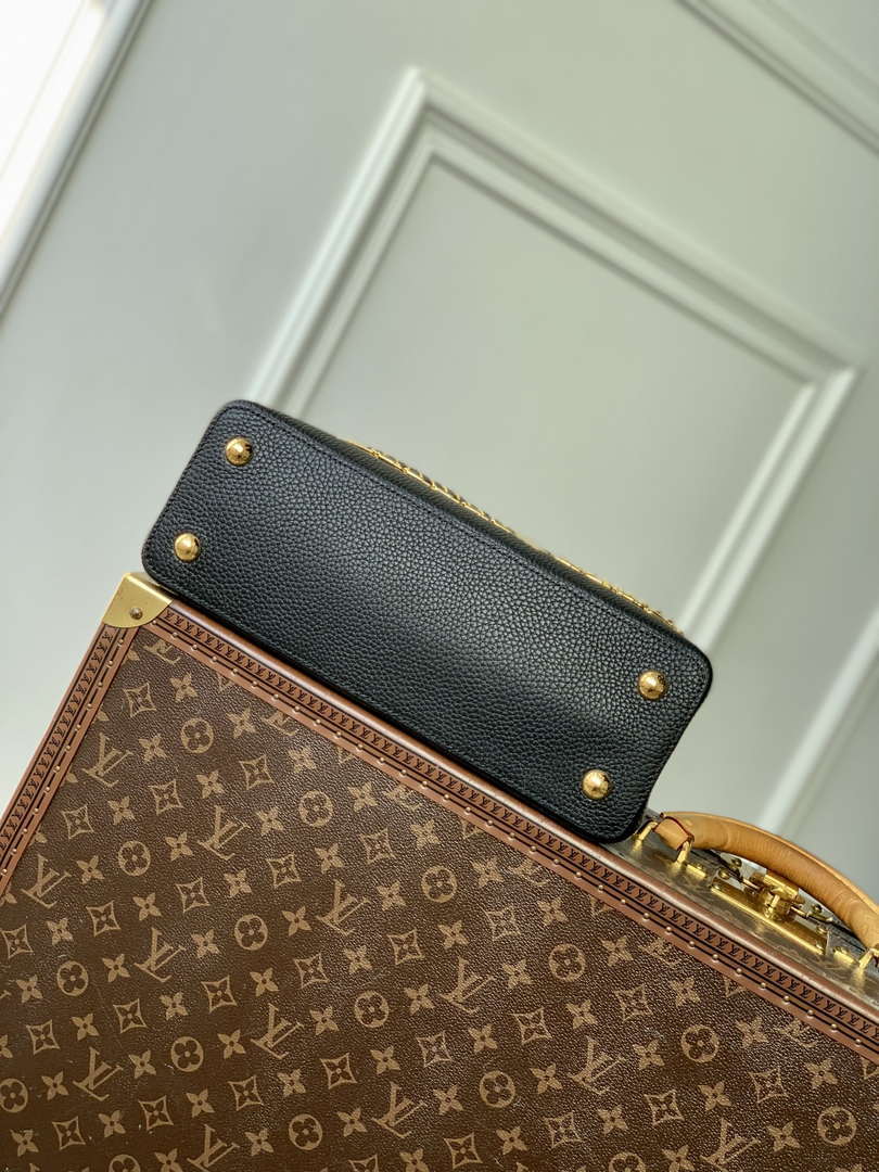 LV M12345 Louis Vuitton Capucines MM Handbag Black - Default Title - View 4