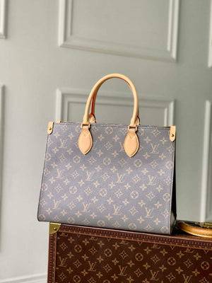 LV M12415 Louis Vuitton OnTheGo MM Bag Trianon Gray - Default Title - View 1