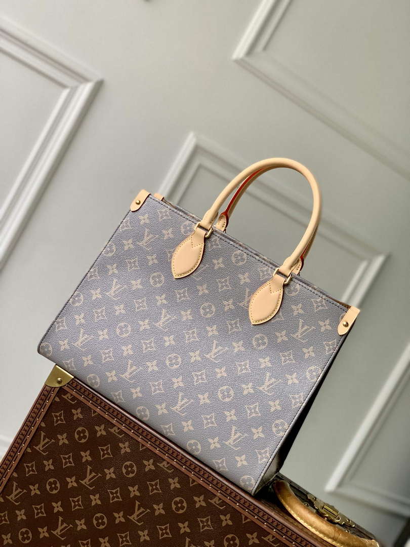 LV M12415 Louis Vuitton OnTheGo MM Bag Trianon Gray - Default Title - View 4