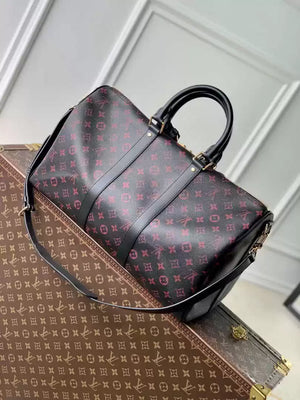 LV M12441 Louis Vuitton Keepall Bandouliere  45 Travel Bag Monogram Tomette coated canvas - Default Title - View 3