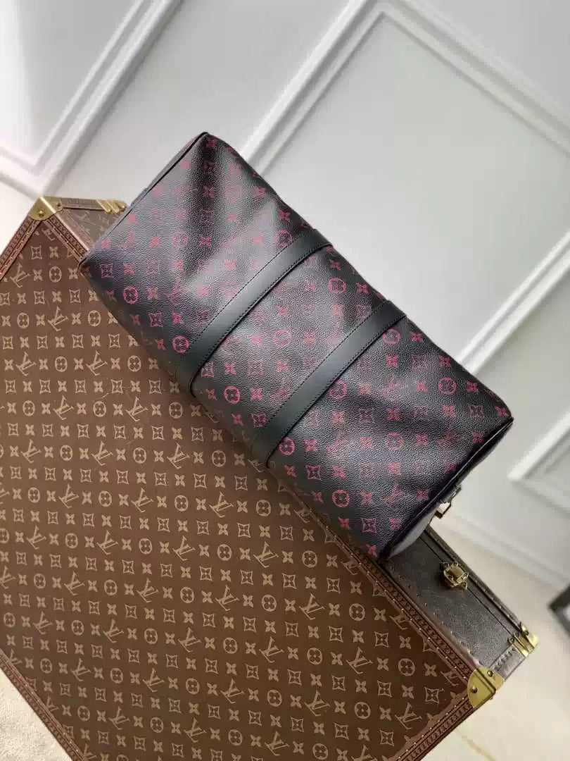 LV M12441 Louis Vuitton Keepall Bandouliere  45 Travel Bag Monogram Tomette coated canvas