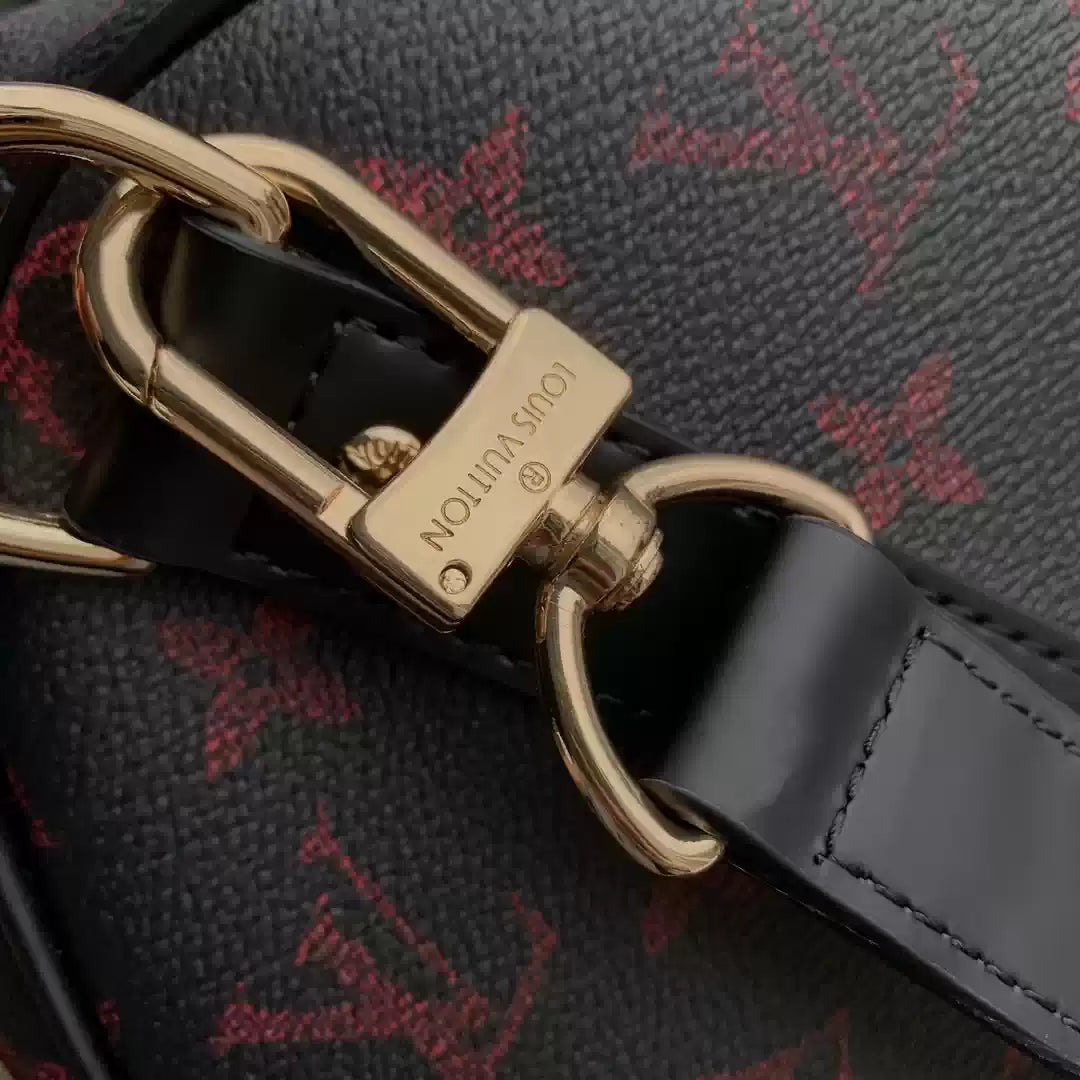 LV M12441 Louis Vuitton Keepall Bandouliere  45 Travel Bag Monogram Tomette coated canvas - Default Title - View 7