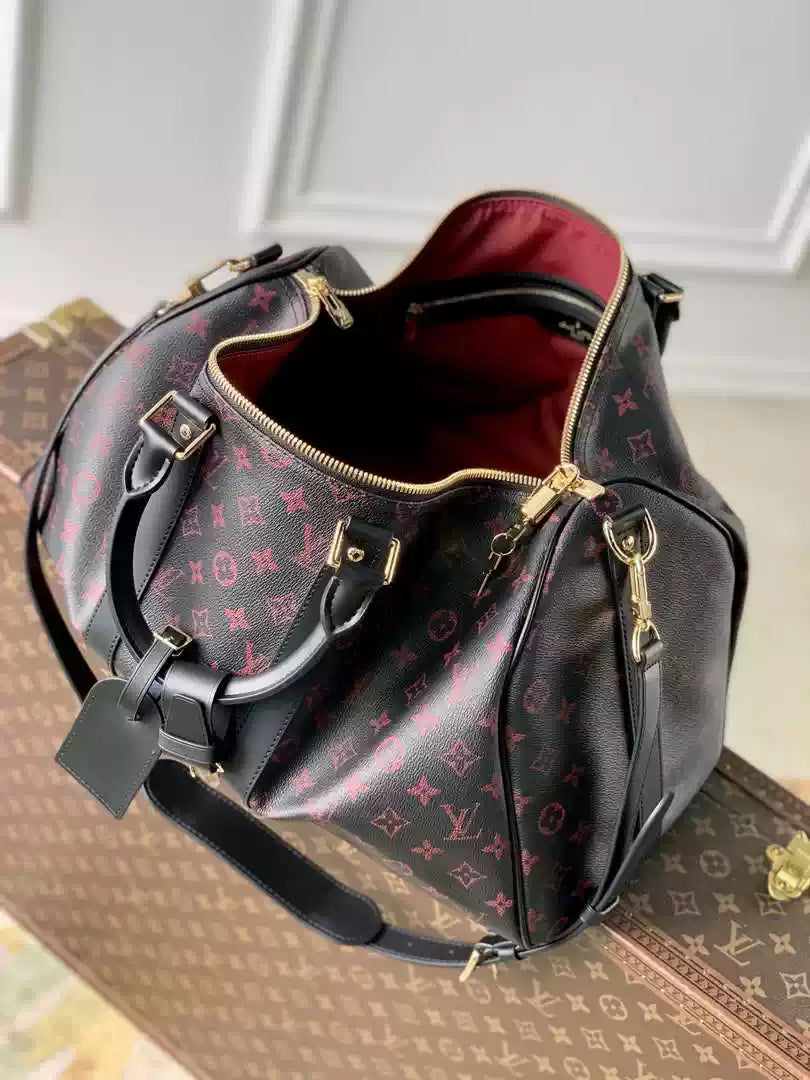LV M12441 Louis Vuitton Keepall Bandouliere  45 Travel Bag Monogram Tomette coated canvas