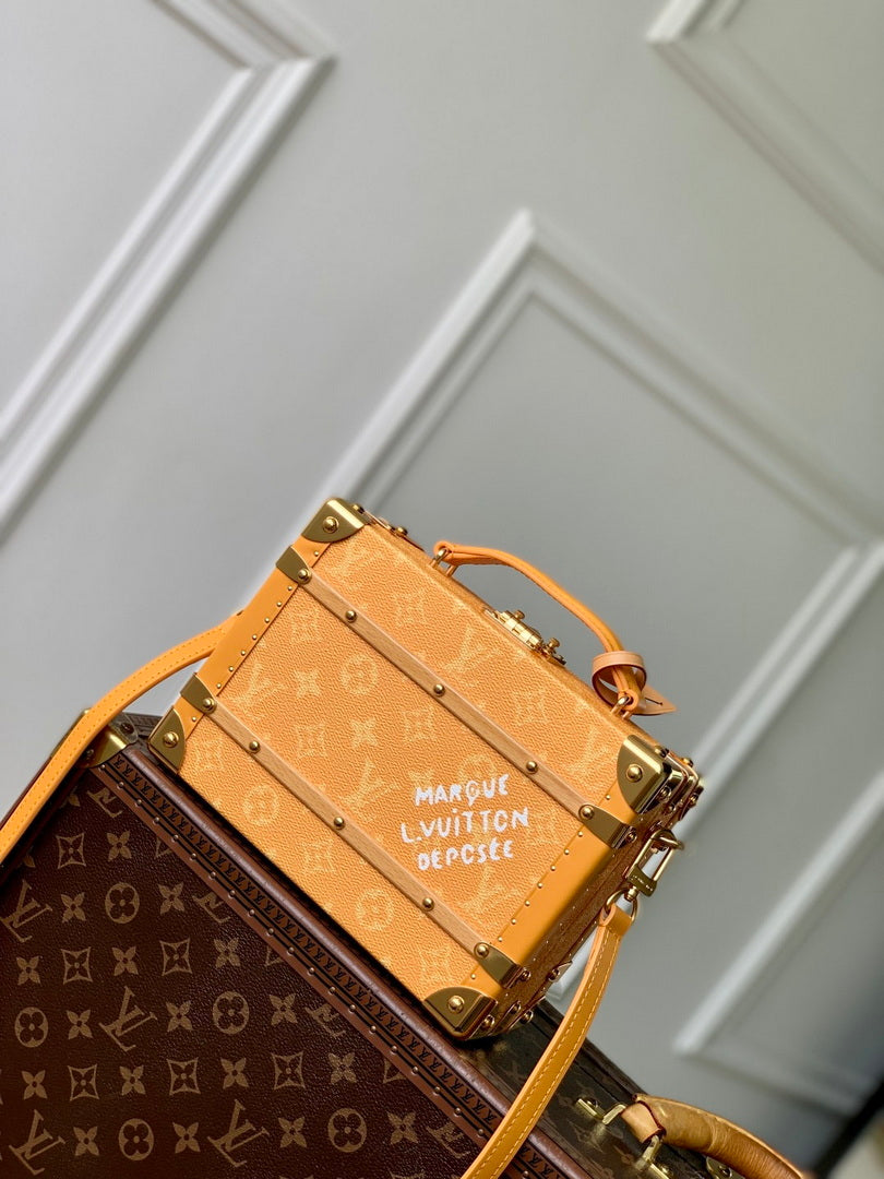 LV M12458 Louis Vuitton Handle Trunk Bag Yellow