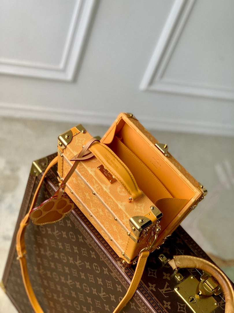 LV M12458 Louis Vuitton Handle Trunk Bag Yellow