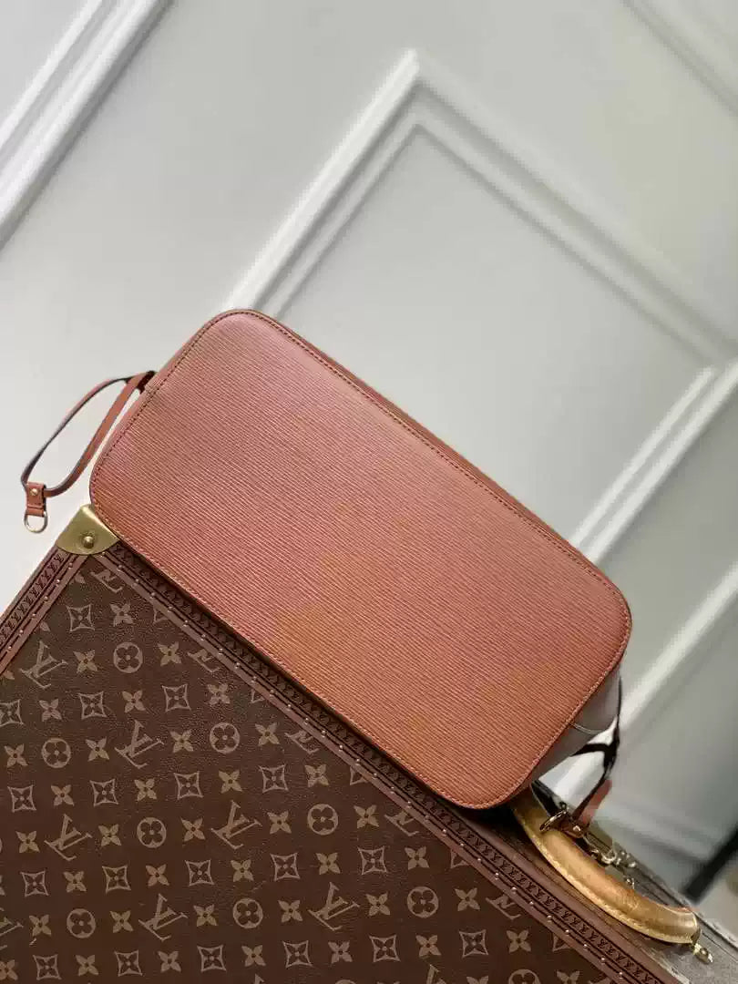 LV M12467 Louis Vuitton Neverfull MM Bag Epi Leather Brown