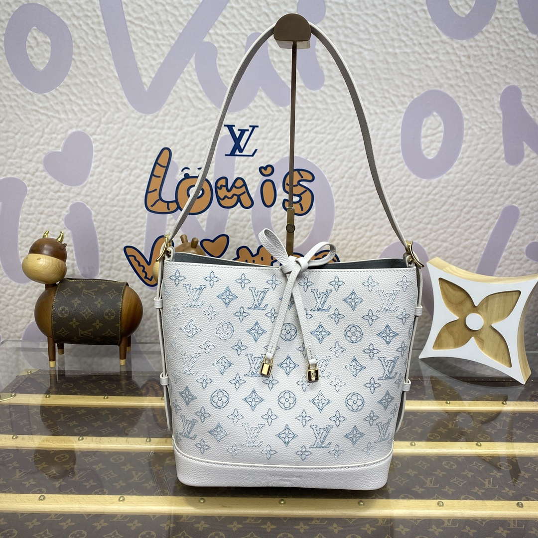 LV M12496 Louis Vuitton Flore Handbag Brume Gray - Default Title - View 1